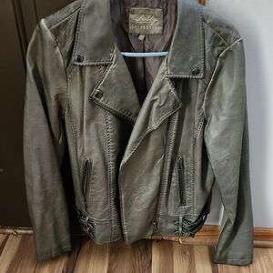 Selby Collection Olive Faux Leather Jacket